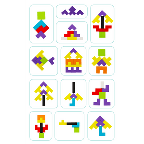 Tetris 3D - Quebra-cabeça colorido de Madeira Original
